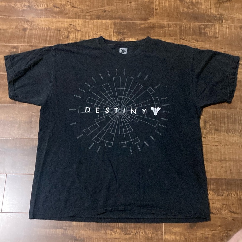 Destiny Logo Black Bungie 2 Sided T-shirt Adult Size XL video game